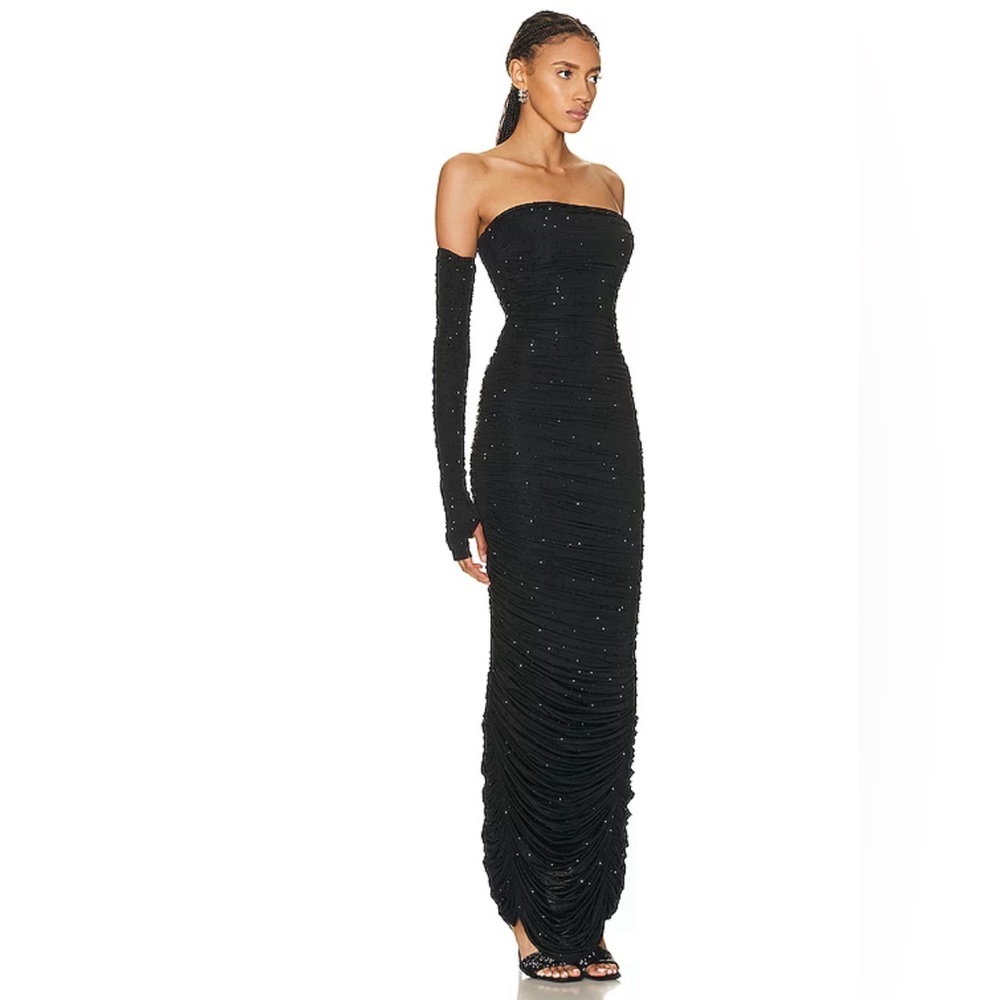 Crystal Hyland Strapless Ruched Glove Column Dress - Picture 2 of 3
